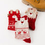 Christmas Cartoon Jacquard Cotton Women's Socks, 3 Sets - MekMart