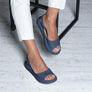 Women Fashion Footbed Peep Toe Slip On Sandals