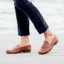 Women Vintage Slip On Loafers Low Heel PU Leather Loafers