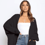2020 Women's Loose Solid Color Pocket Sweater Cardigan