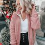2020 Women's Long Sleeve Collarless Zipper Coats