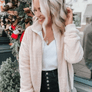 2020 Women's Long Sleeve Collarless Zipper Coats