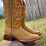 2020 New Women Leather Sunflower Boots