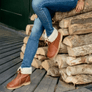 Comfy Soft Fur-Lined Leather Casual Round Toe Mid-Calf Boots