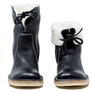 Comfy Soft Fur-Lined Leather Casual Round Toe Mid-Calf Boots