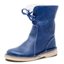 Comfy Soft Fur-Lined Leather Casual Round Toe Mid-Calf Boots