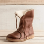 Comfy Soft Fur-Lined Leather Casual Round Toe Mid-Calf Boots