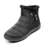 Women Winter Anti-Slip Fur Lined Waterproof Zipper Outdoor Booties