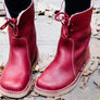 Womens Leather Booties Winter Snow Casual Boots