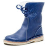 Womens Leather Booties Winter Snow Casual Boots