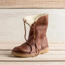 Womens Leather Booties Winter Snow Casual Boots