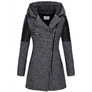 Women Winter Long Sleeve Fleece Hooded Zipper Coats