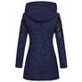 Women Winter Long Sleeve Fleece Hooded Zipper Coats