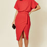 Wrap Front Batwing Dress