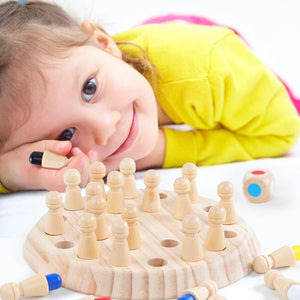 Wooden Memory Chess Game - MekMart