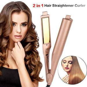 2 in 1 Hair Curler and Straightener - MekMart