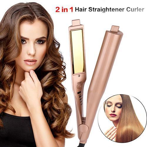 2 in 1 Hair Curler and Straightener - MekMart