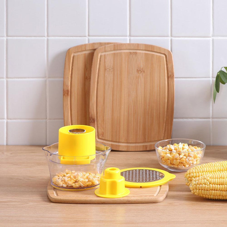 Cob Corn Stripper With Built-In Measuring Cup And Grater - MekMart