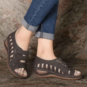 Women Velcro Wedges Shoes With Platform Sandals