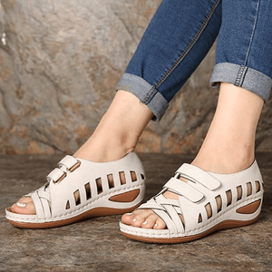 Women Velcro Wedges Shoes With Platform Sandals