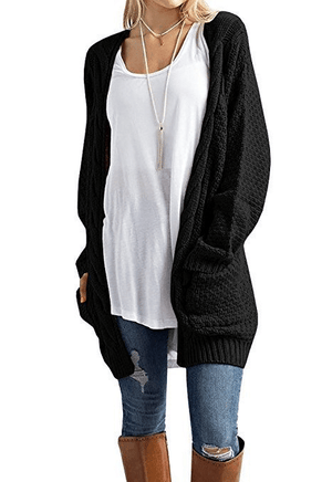 Women's Boho Long Sleeve Open Front Warm Cardigans Sweater Blouses