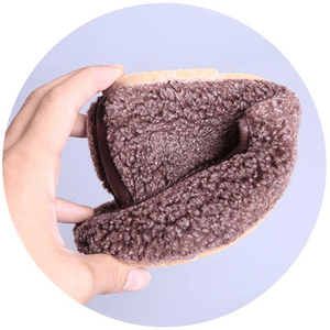 WOMEN SOFT CURLY PLUSH SLIP ON WARM LOAFERS