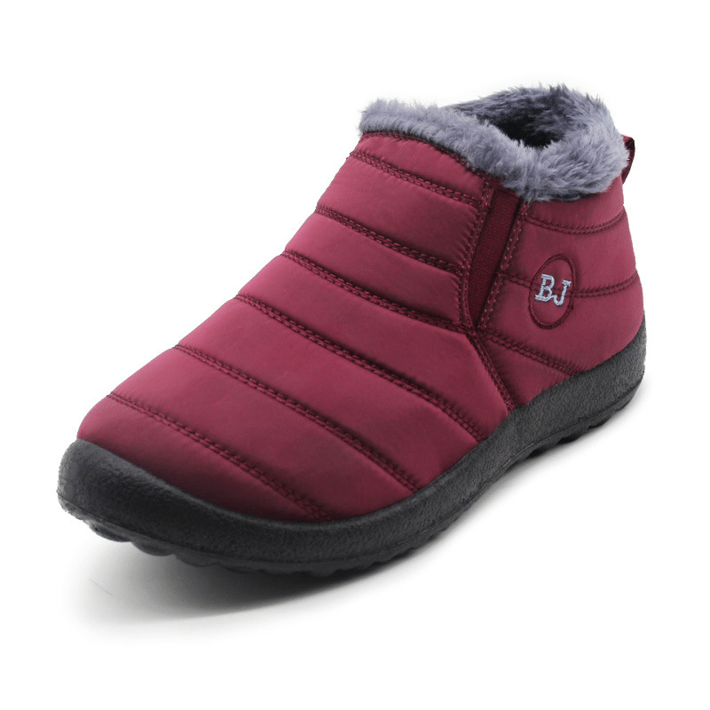 WOMEN COMFY WATERPROOF WOOL ANKLE BOOTS