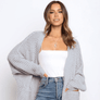2020 Women's Loose Solid Color Pocket Sweater Cardigan