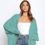 2020 Women's Loose Solid Color Pocket Sweater Cardigan