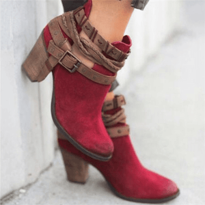 2020 Women's Retro Fashion Round Toe Comfortable Short Boots