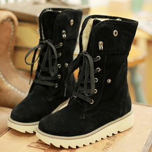 Women Comfy Warm Waterproof Wool Snow Ankle Boots