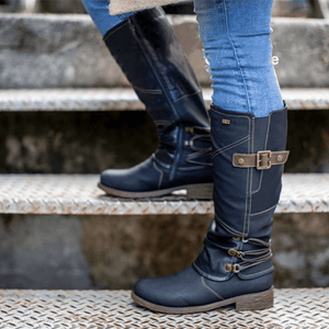 💝Women's Vintage Leather Zipper High Boots