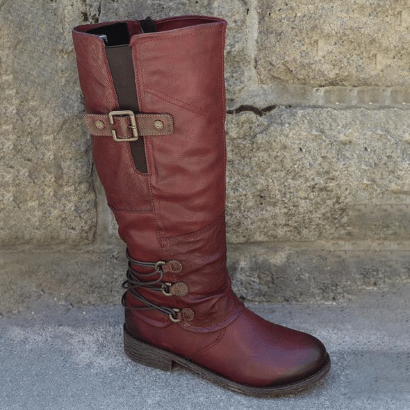 💝Women's Vintage Leather Zipper High Boots