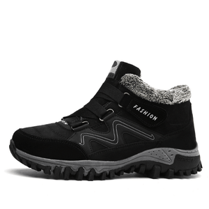 Women's winter thermal villi leather platform fashion high top boots