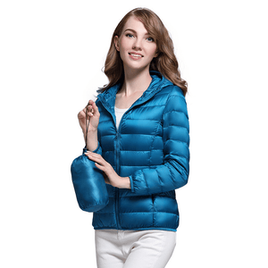 Long Sleeve Hooded Lightweight Zipper Parkas