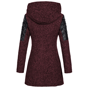 Women Winter Long Sleeve Fleece Hooded Zipper Coats