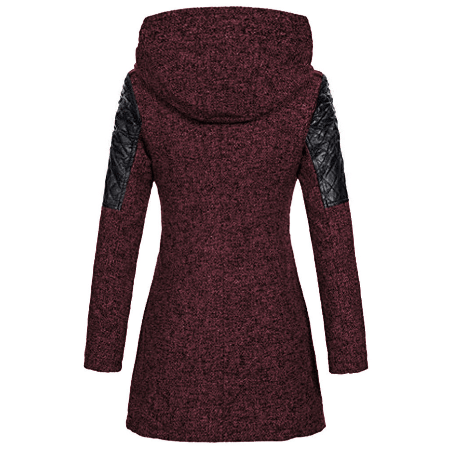 Women Winter Long Sleeve Fleece Hooded Zipper Coats