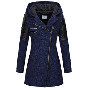 Women Winter Long Sleeve Fleece Hooded Zipper Coats