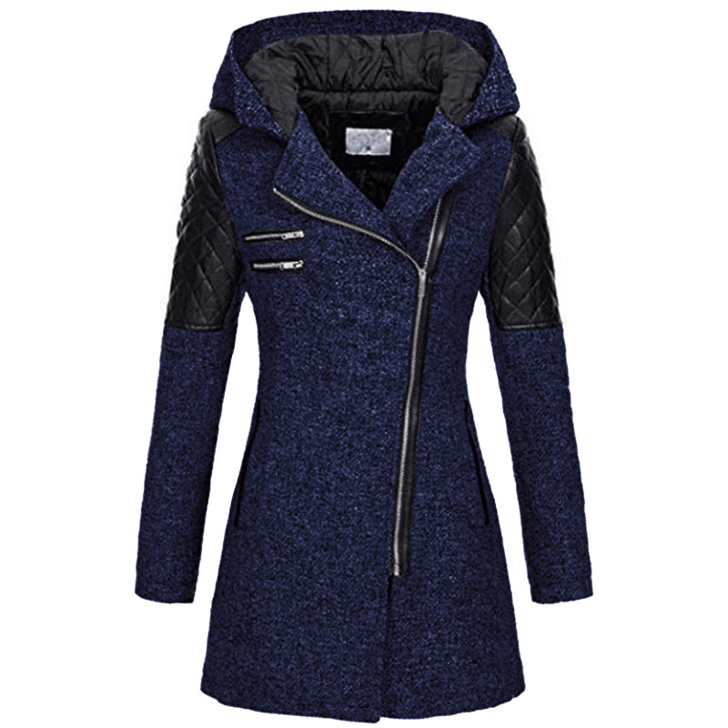 Women Winter Long Sleeve Fleece Hooded Zipper Coats