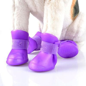 4pcs Fashion Portable Pet Dog Waterproof Boots - MekMart