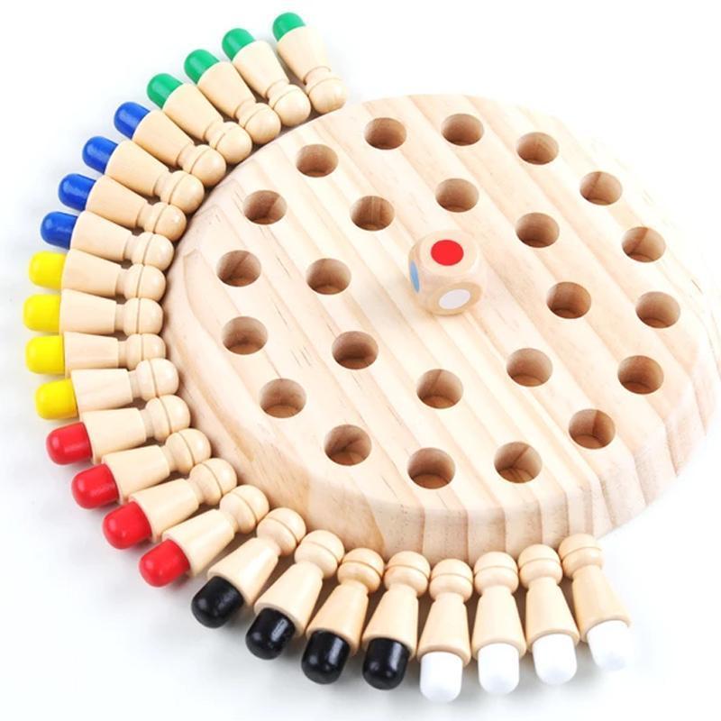 Wooden Memory Chess Game - MekMart