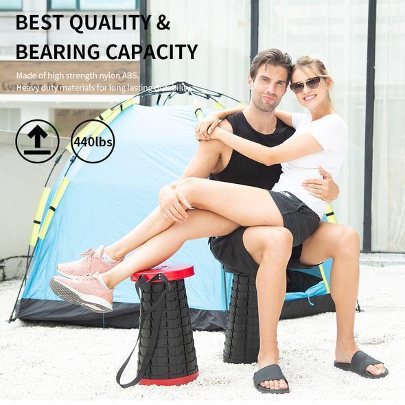 INCREDIBLE COLLAPSING STOOL - EXTREME RETRACTABLE CAMPING CHAIR - MekMart