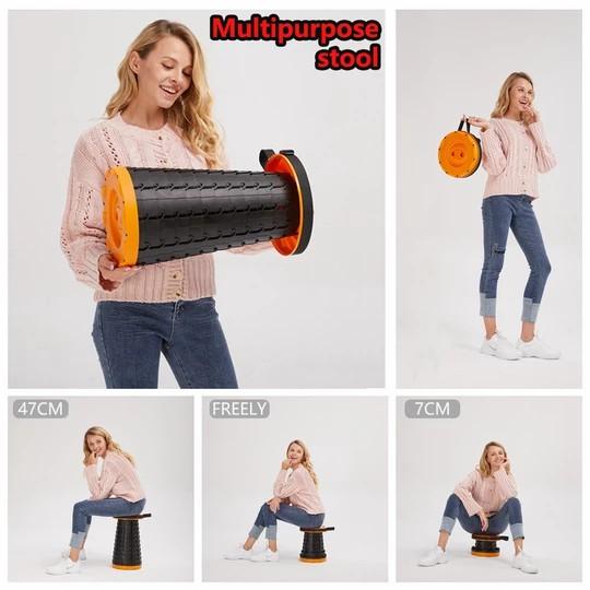 INCREDIBLE COLLAPSING STOOL - EXTREME RETRACTABLE CAMPING CHAIR - MekMart