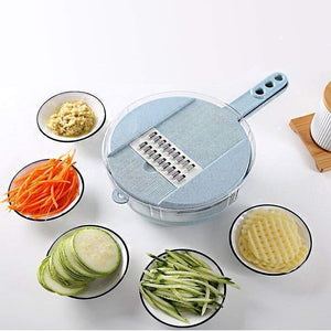 Four Blades Vegetable Slicer, Blue - MekMart