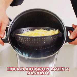 Cooking pot with built-in sieve - best helper for the kitchen - MekMart