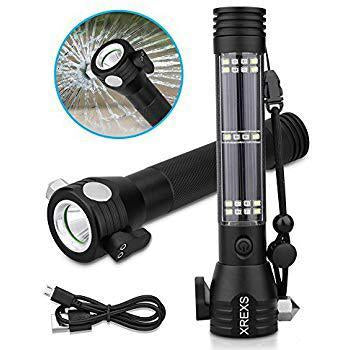 Multi Function USB Solar Rechargeable LED Flashlight - MekMart