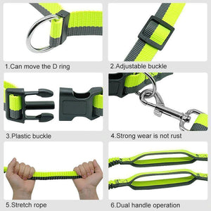 Handsfree Elastic Bungee Dog Leash - MekMart