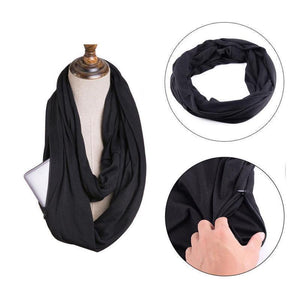 Bequee Winter Infinite Scarf With Zipped Pocket - MekMart