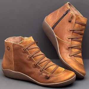 2020 Newstyle Women's Spring Short Flat Heel Boots