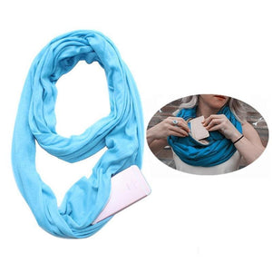 Bequee Winter Infinite Scarf With Zipped Pocket - MekMart